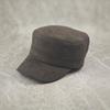 Cappello Militare in Pelle Scamosciata da Donna con Testa Piccola 50cm 52cm 54cm Cappello Monocolore Autunno Inverno Cappello Piatto Casual Giapponese Cappello da Coppia da Uomo