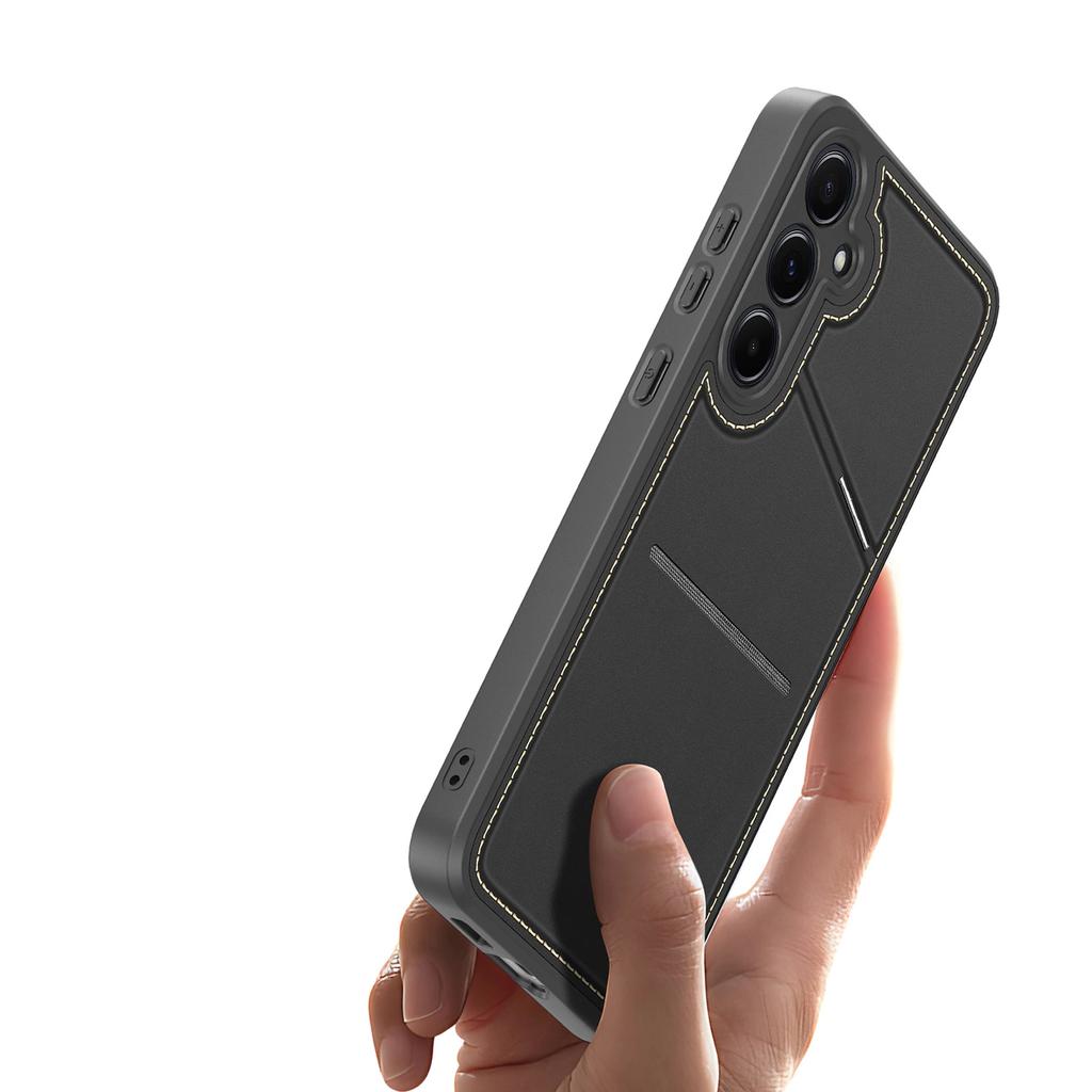 Dux Ducis Rafi II hoesje voor Samsung Galaxy S25 met standaard en portemonnee - zwart