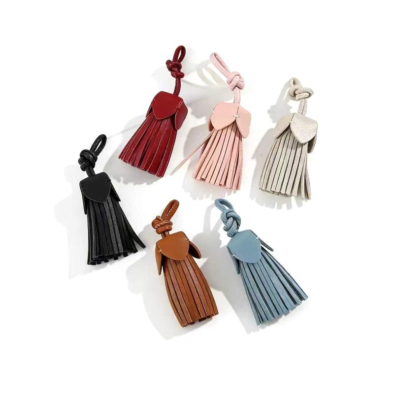 Faux Leather Tassel Hanging Ornament Diy Crafts Making Vintage Tassel Pendant Bag Car Keychain Schoolbag Hanging Decoration