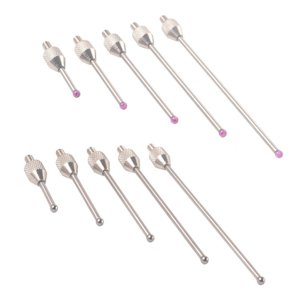 Steel Head 2mm Carbuncle M2 5 Thread Micrometer Gauge Probe Suitable for Dial Indicators and Computing Instruments