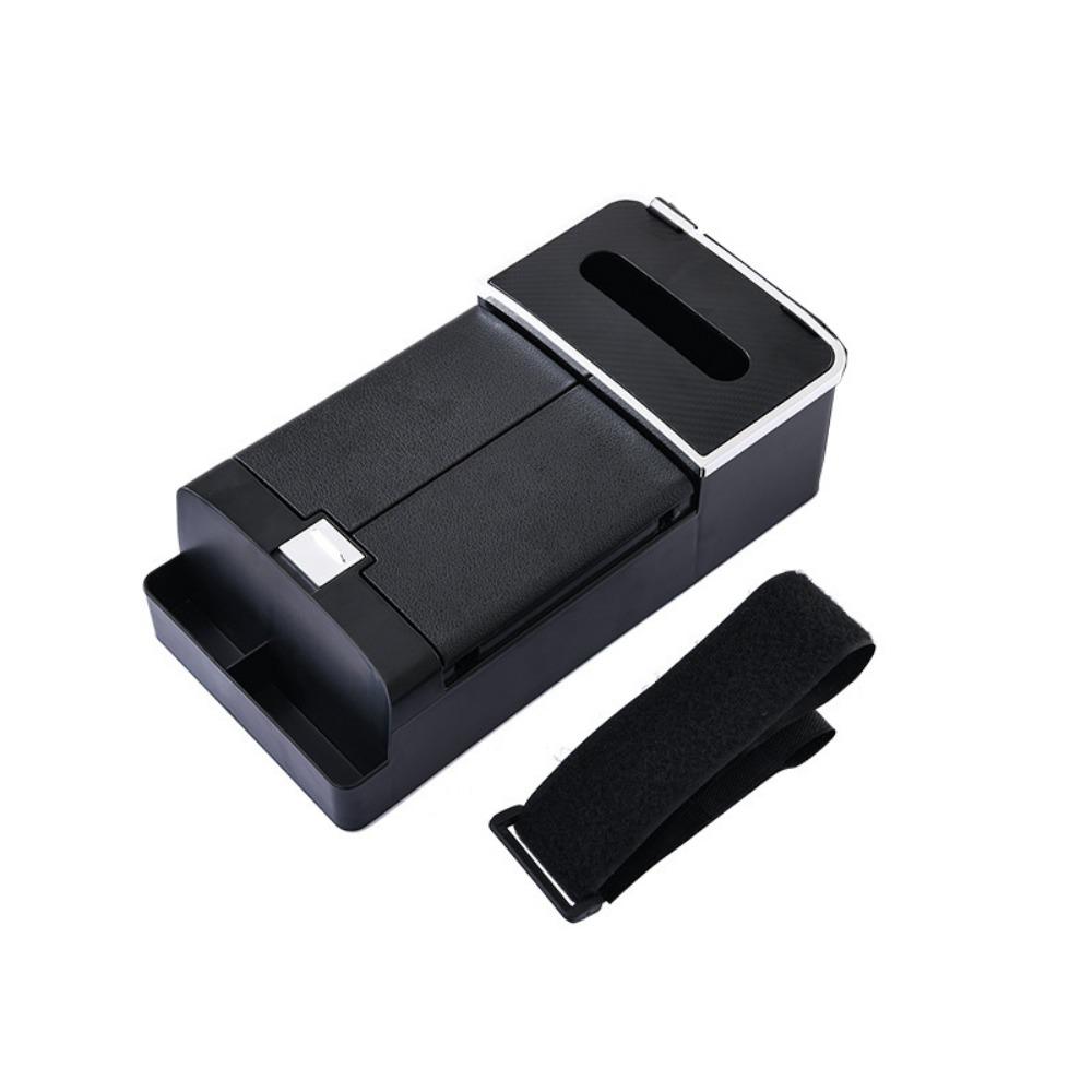 

Tissue Box Center Console Armrest Cushion Wear Resistant Arm Rest Heightening Pillow Car Interior Black