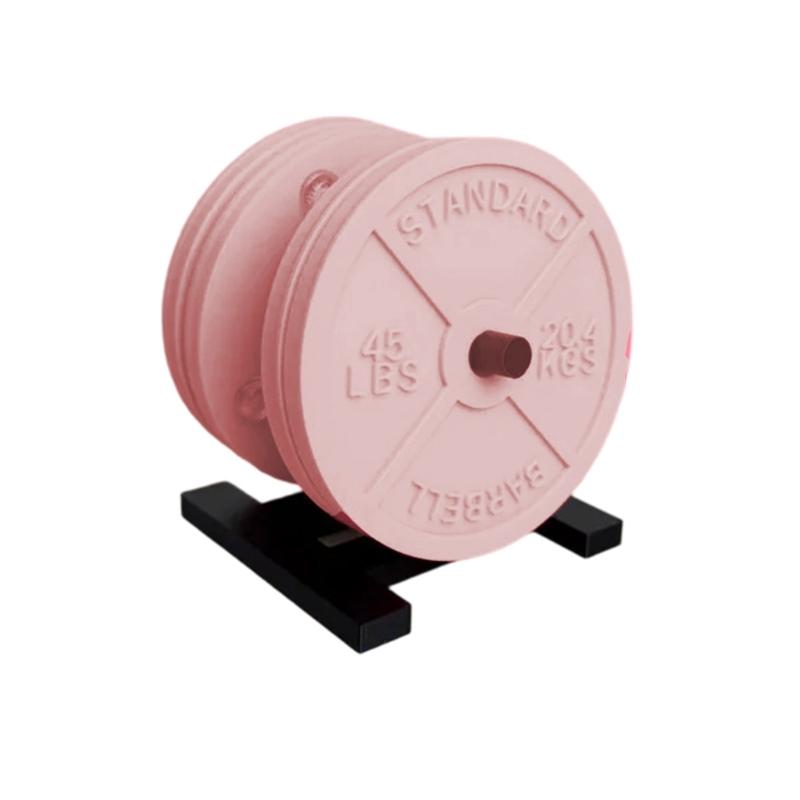 ABS Weight Plate Coaster with Integrated Stand Barbell Bumper Plate Drink Coaster For Neat Organization
