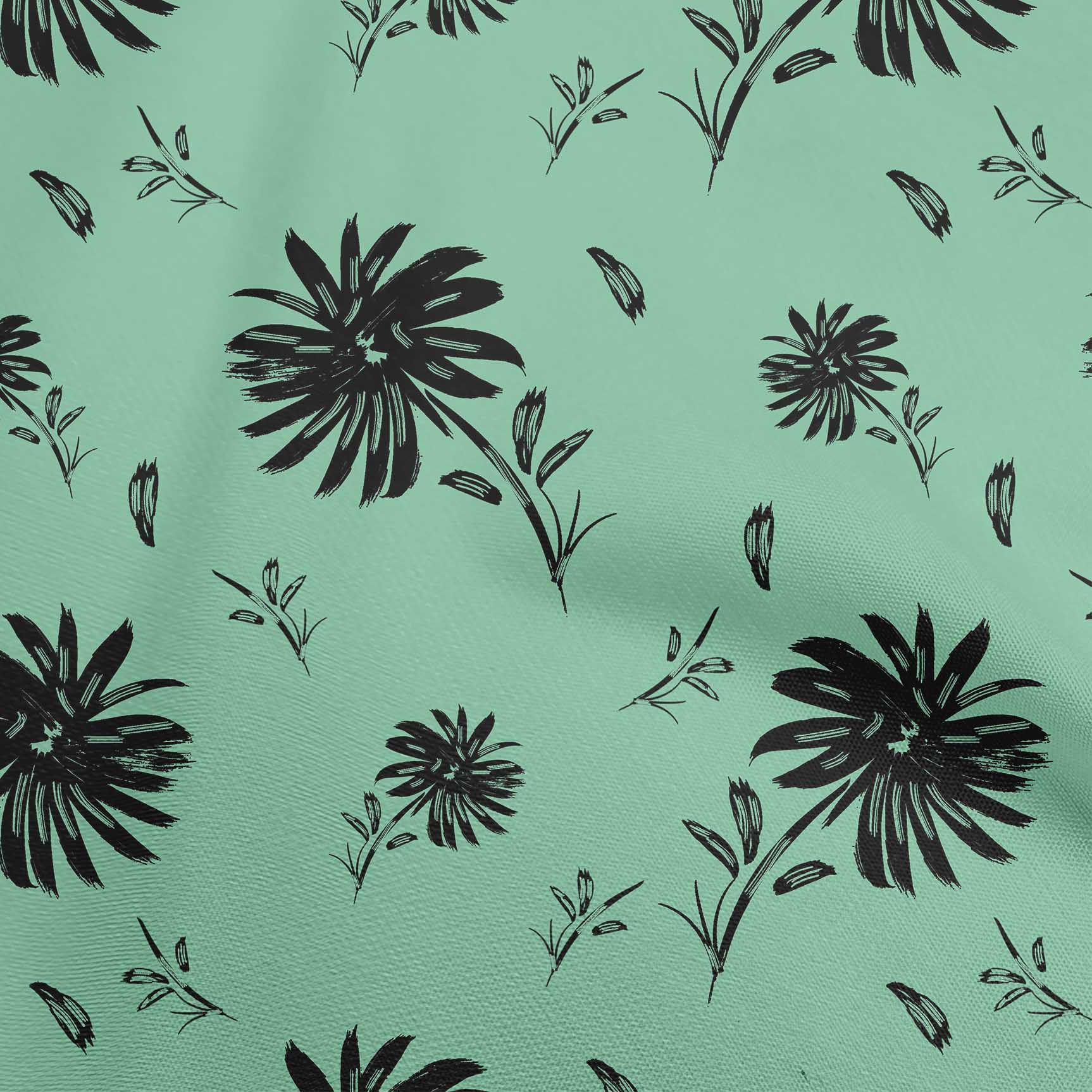 

oneOone Бавовняна флекс сірувато-блакитна тканина з квітковим швейним матеріалом Тканина з принтом у дворі 40 дюймів 42 Inch Wide - Viscose Chiffon кольору морської хвилі