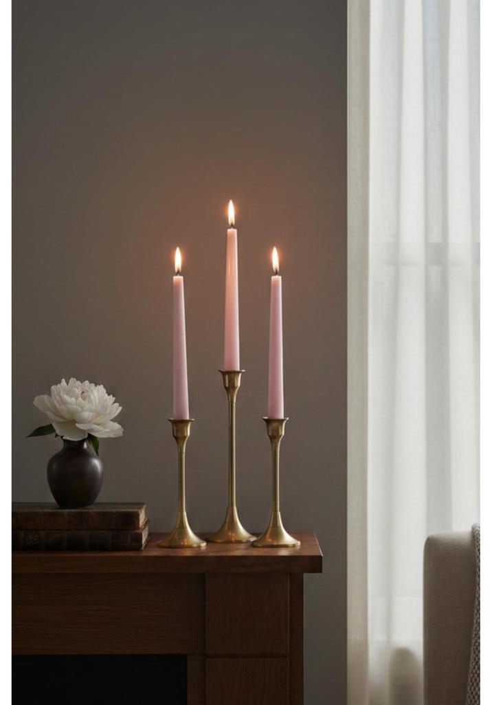 Handcrafted Candles Long Taper Cylindrical Taper Candles Smokeless Candles Smokeless For Home Interior Taper Candle Holders