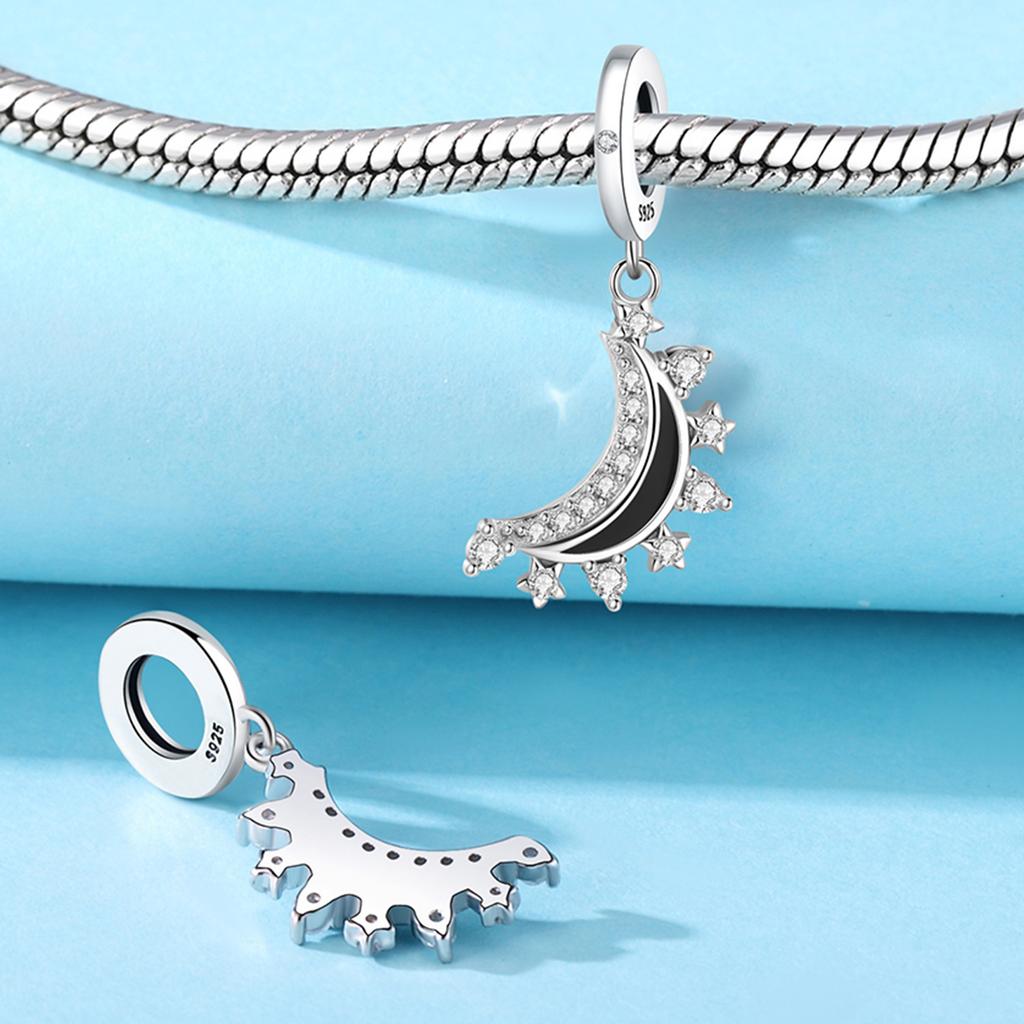 Copper Star Black Moon Charms Beads Pendant For Jewelry Making For Original Fine Bracelet Necklaces Accessory