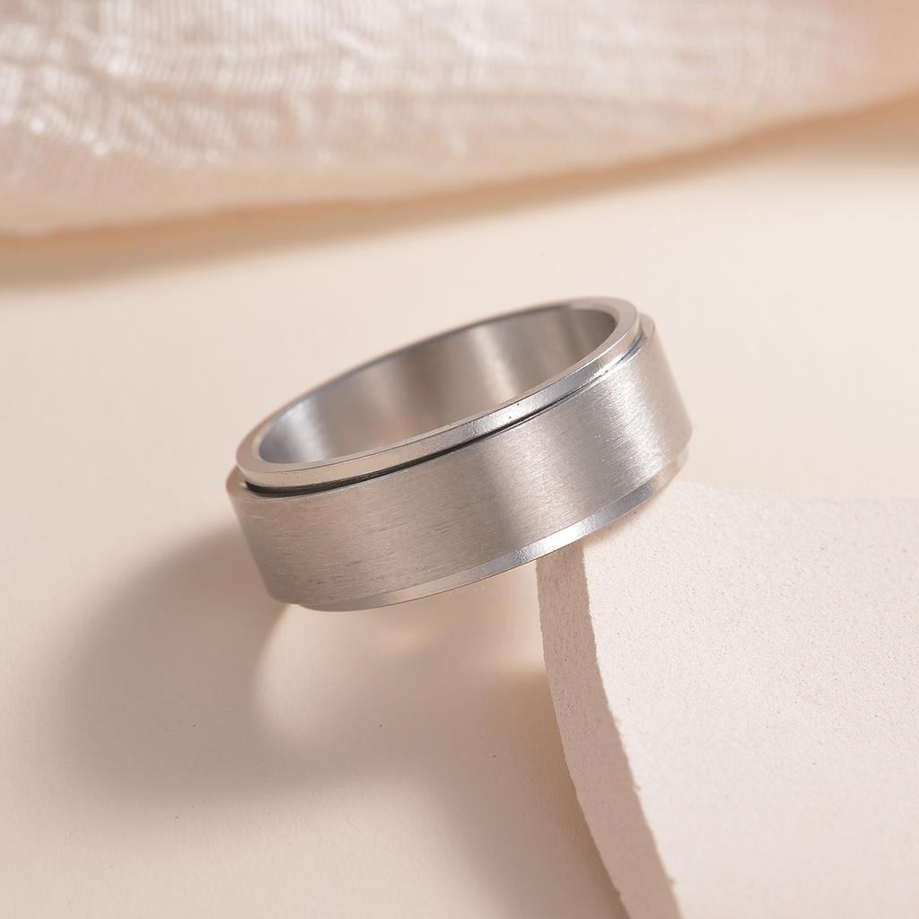 Modische Edelstahl Angst Fidget Spinner Ringe für Männer Frauen Coole drehbare Ringe Anti Stress Hochzeit