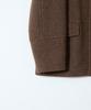 HORLISUN Idaho Snap Button Wool Half Coat Melange Brown