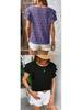 Women's Summer Double-layer Ruffled Sleeve Round Neck Pullover T-shirt