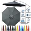 6/8Ribs Patio Umbrella Replacement Canopy Replacement 2/2.5/2.7/3M UV Protection Waterproof Garden Parasol Rain Cover Replacemen