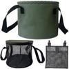 Mellbo Foldable Bucket, 20L Capacity, Green, for Camping, Fishing, Outdoor Activities, Waterproof and Tear-Resistant, Perfect for Water Collection,