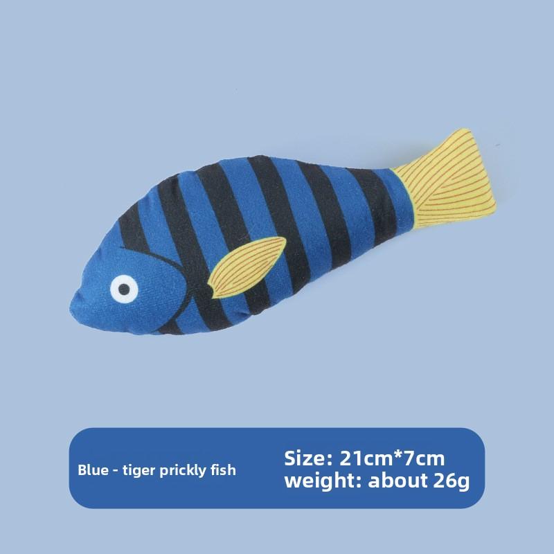 Cat Toys, Cat Teasing Pillows, Cat Plush Fish Toys, Self-entertaining Plush Printed Toys, New Fish Making Sounds Toys