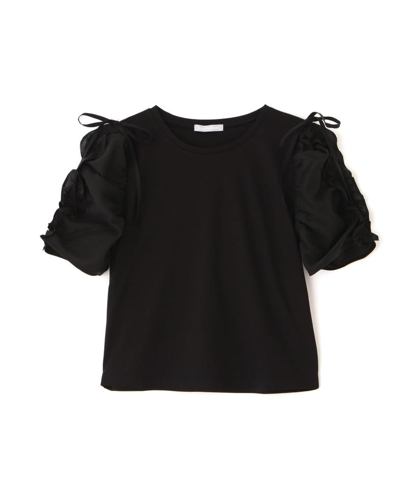 Jill by Jill Stuart Volume Sleeve Ribbon Black Women's T-Shirt,