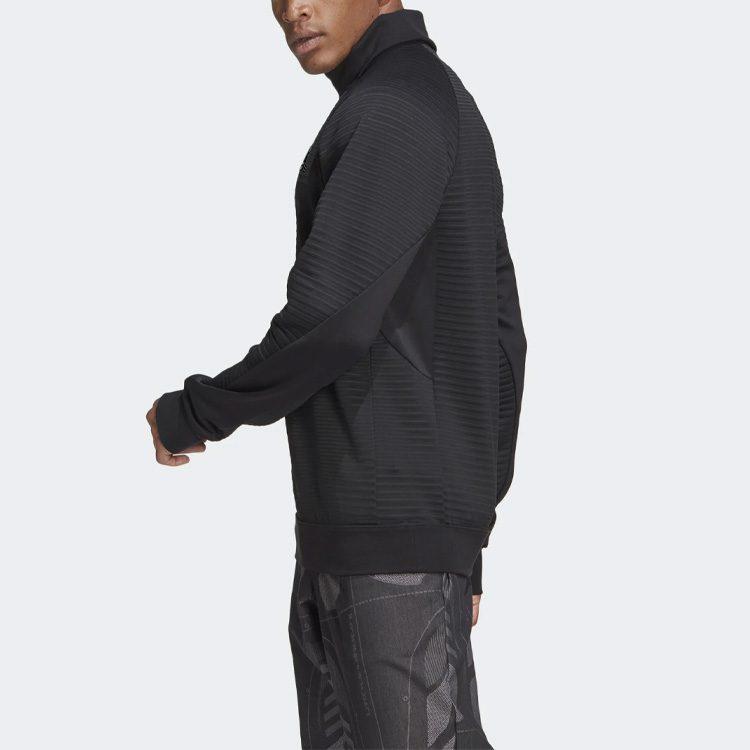 Adidas Sweatshirts Men's Black Stand Collar Moderate Regular FS7194