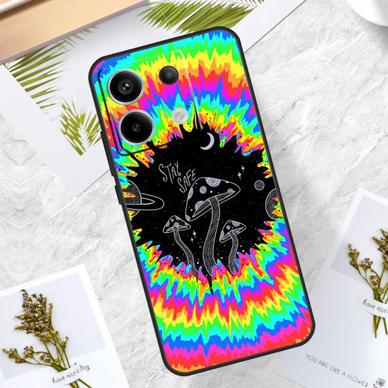 Indie Kids Aesthetic Hippie Acid Trip Case For Xiaomi Redmi Note 13 Pro 14 12 11 10 15 Pro Plus Redmi 15C 10C 12C 13C 14C Cover