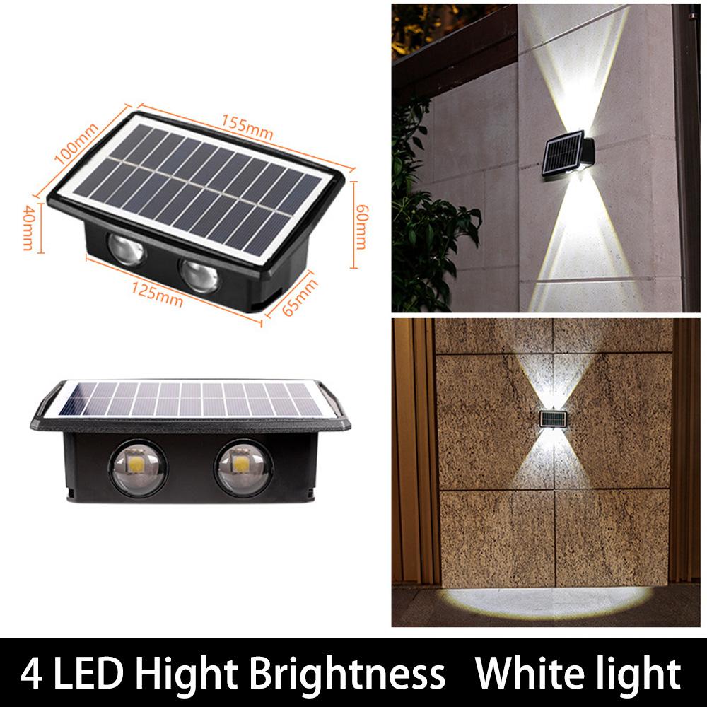 6LED Solar Wall Light Outdoor Garden Decoration Wall Lamp High Brightness Up And Down Luminous Lighting Outdoor Solar LED Lamp