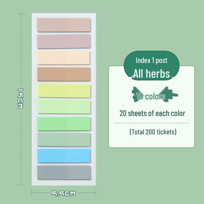 Translucent Morandi Color Sticky Notes