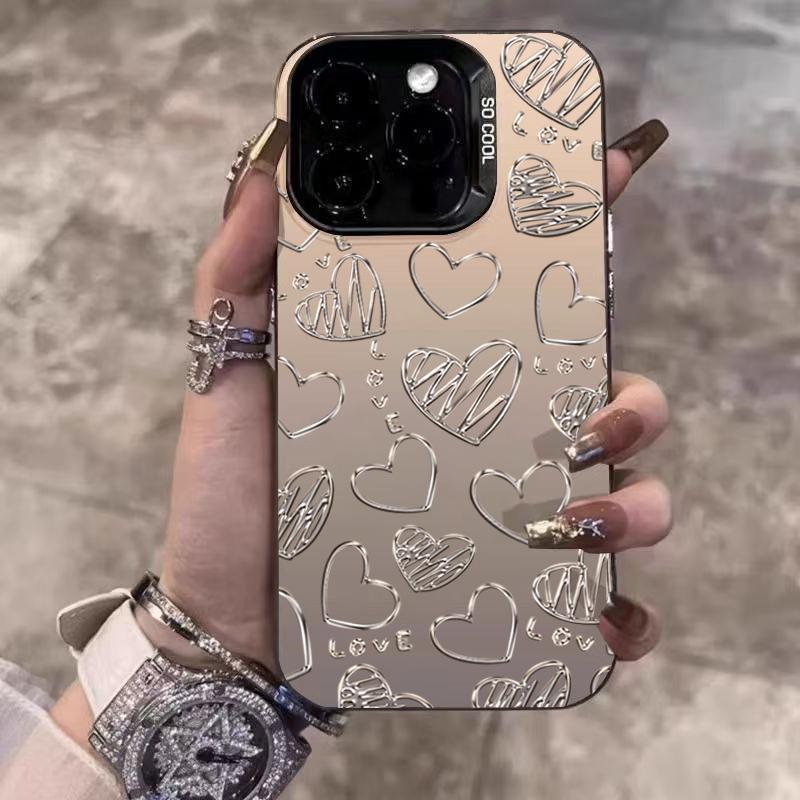 

Silver Heart Butterfly Pattern IMD Phone Case For Xiaomi Redmi Note 14 13 12 11 10 Pro Plus 4G 5G 12S 11S Redmi 14C 13 12 Cover Redmi Note 14 Pro 4G