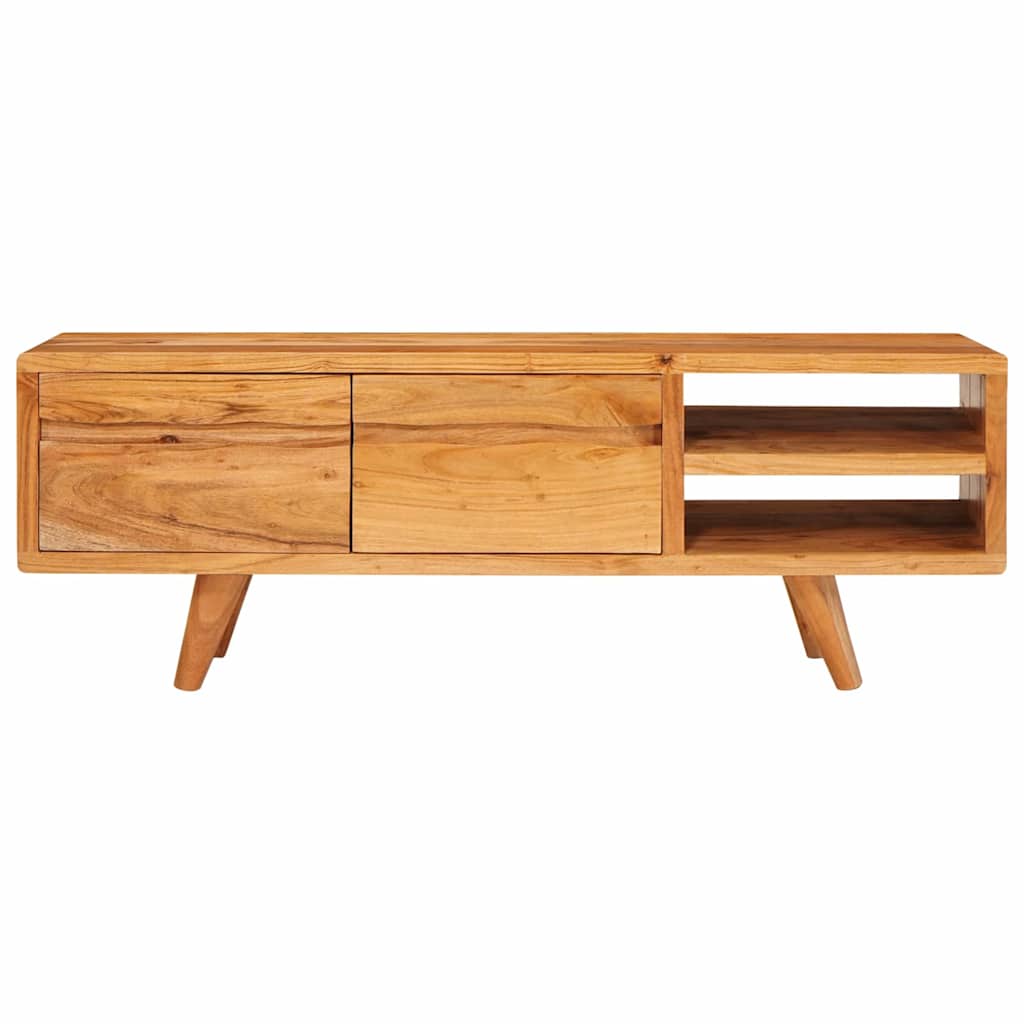 TV Cabinet with Shelf Brown 110 X 30 X 40 Cm Solid Acacia Wood