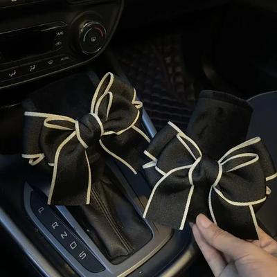 Cute Cartoon Car Handbrake Grip Covers Gear Shift Knob Cover Handle Plush Sleeve Winter Soft Warm Covers Car Accessories Amagi