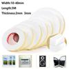 Rubber Self Adhesive Sponge Seal Strip Width 10~40mm Thick 2~3mm Length 5m EVA White Foam Anti-collision Seal Gasket