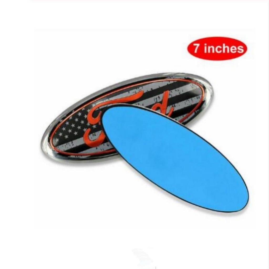 7" inch Car Tailgate Rear Logo Trunk Emblem Decal Oval Badge Stickers for F150 F250 ESCAPE EXCURSION EXPEDITION TAURUS RANGER Etc.