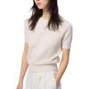 X Comptoir Des Cotonniers Comfy Wide Ribbed Knit Casual Minimalist Design Short Sleeve T-Shirt Women Tops Off-White 474987-01