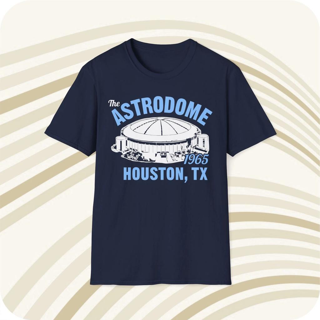 Throwbackmax The Astrodome 1965 Classic Cut Football T shirt - Houston Oilers