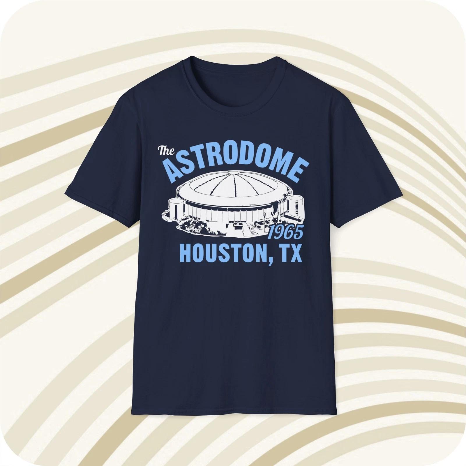 Throwbackmax The Astrodome 1965 Classic Cut Football T shirt - Houston Oilers S
