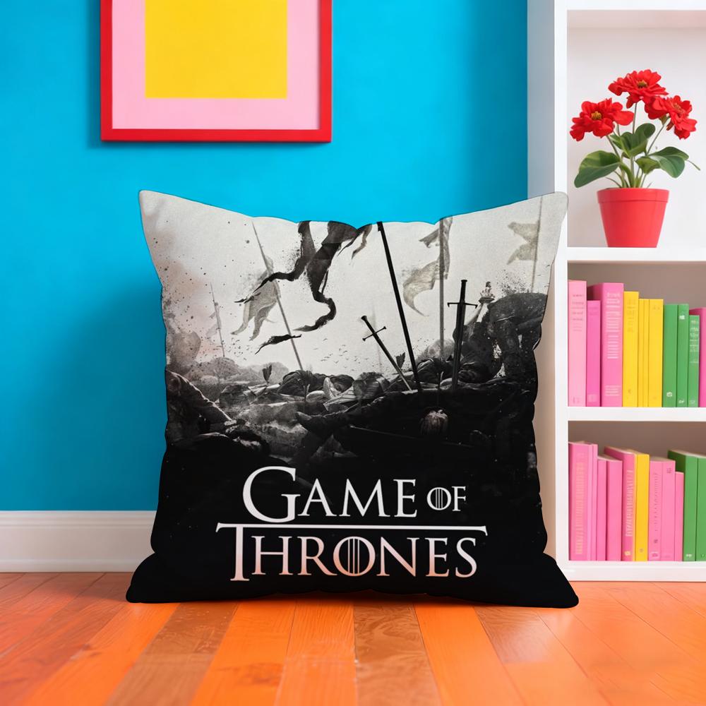 TV-G-GamES Of T-ThroneS Kissenbezug Plüschstoff Weich Beidseitig bedruckt Sofa Warm Winter Zuhause Geschenk Kissenbezug