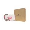 New COACH Nolita Cow Leather Pochette, Shoulder Bag, Wrist Bag, Clutch Small Size Women's White & Pink CA797-IMCAH