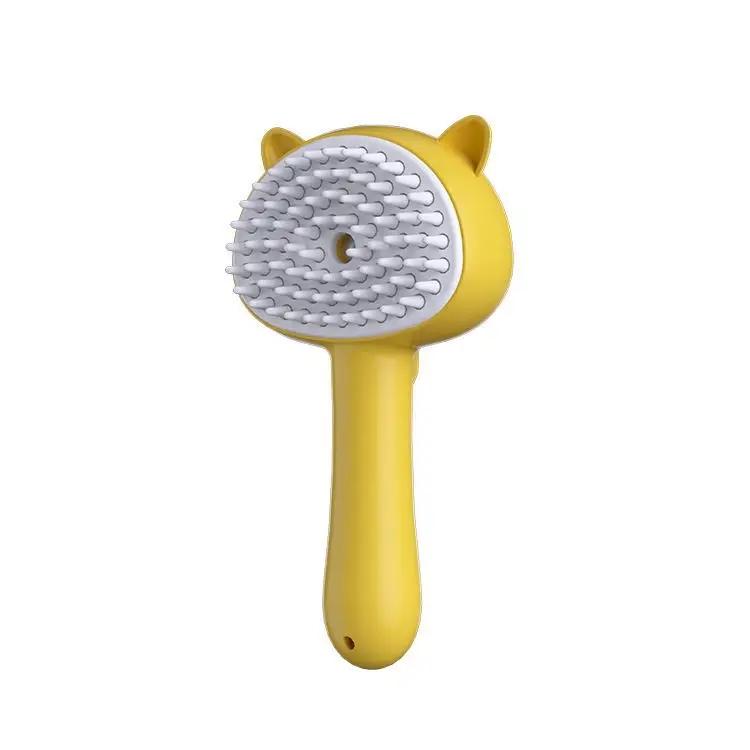 2-in-1 Cat grooming comb Pet Grooming Brush - Electric Massage & Waterless Spray Comb for Cats/Dogs One-Button Deshedding