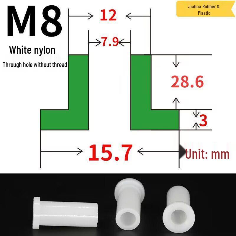 T-förmige Nylon-Dichtungsscheibe M3-M35 Gewinde Isolierabstandshalter