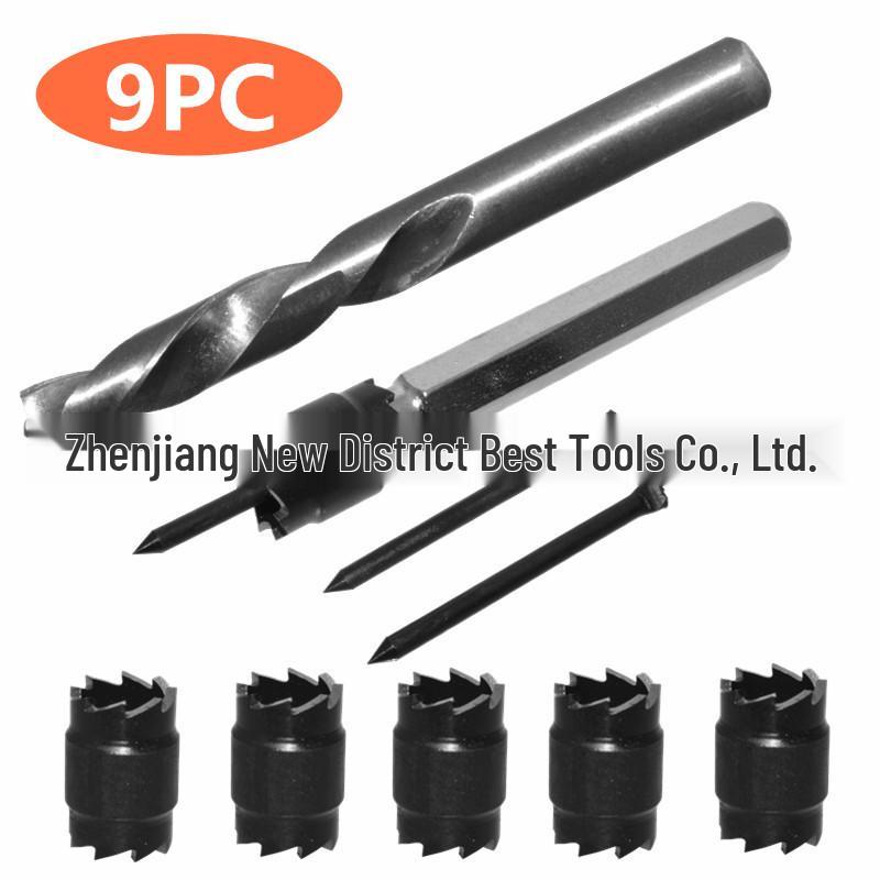 13-Piece Hex Shank Spot Weld Drill Bit Set for Metal Hole Opening and Weld Removal