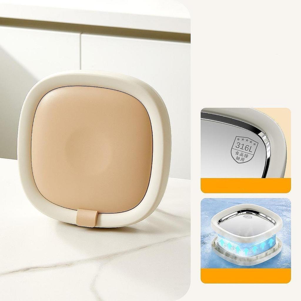 Rolled Ice Cream Maker Portable with 2 Scrapers Instant Freeze Plate Homemade DIY Accessory for Home Family Sorbet Soft Serve