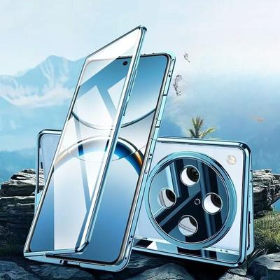Coque de téléphone en verre double face pour OPPO Find X8 Pro Coque magnétique anti-peeping Protection complète à 360° pour FindX8 FindX8Pro