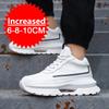 2025 Elevator Shoes Men's Sneakers Height Increasing Invisible 6 8 10CM Heighten Sports Man Taller Lift White Thick Sole Shoes
