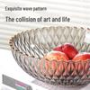 WUHE Light Luxury Gold-Rimmed Plastic Fruit Bowl Set