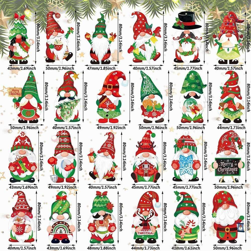 Personalization Wooden Christmas Decoration Santa Claus Colorful Christmas Scene Arrangement Crafting DIY Kraft Tags Party