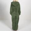 Women's Fashion Fleece-Lined Thickened Fleece Hooded Pyjamas With Zip-Up Onesie
