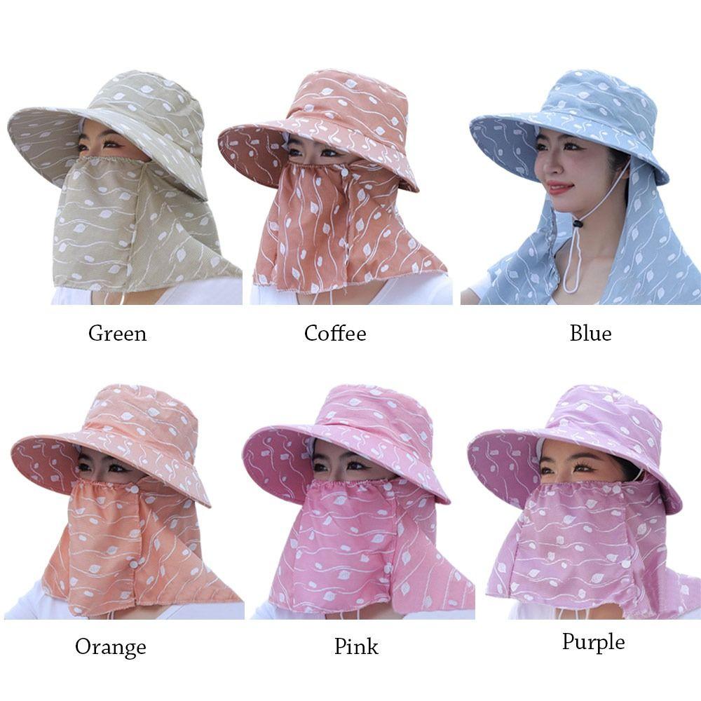 Fishing Hunting Hiking Summer Wide Brim Sun Hat UV Protection Hats Protective Cover Visor Caps