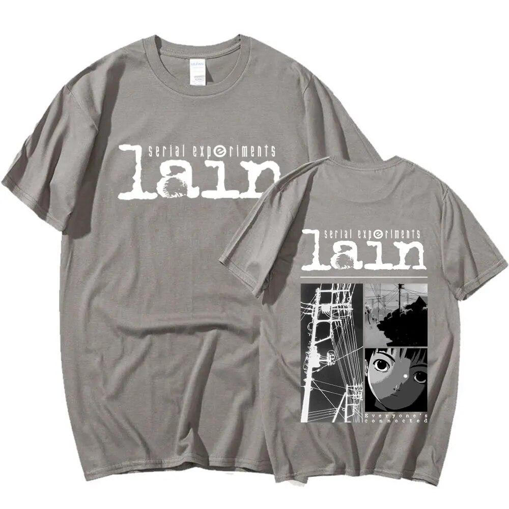 

Футболка Anime Serial Experiments Lain T-Shirt Cartoon Iwakura Weeb Girl Sci Fi Футболки Unisex Women Summer 100% Cott Oversize T-Shirt L