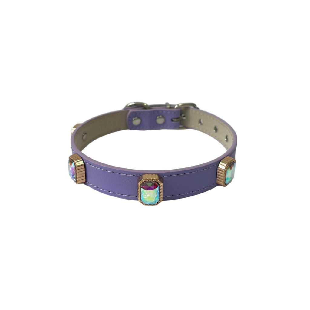 Rhinestone Pet Collar Set: High-End Leather Collar & Leash for Large Dogs