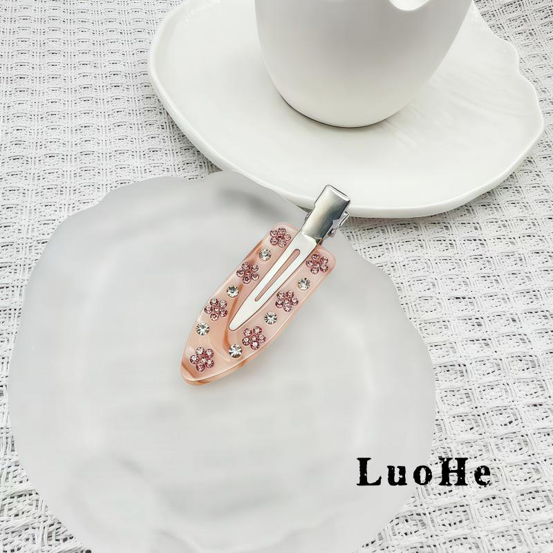 Fermaglio per capelli Luohe Fiore Retrò Strass, Fermaglio per frangia ambra senza segni per donna