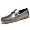 Fashion Comfortable Formal Wear Men Loafers Genuine Leather Casual Shoes Lightweight Sole Slip On Flats Non-Slip Man Business Moccasins