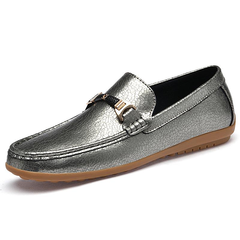Fashion Comfortable Formal Wear Men Loafers Genuine Leather Casual Shoes Lightweight Sole Slip On Flats Non-Slip Man Business Moccasins