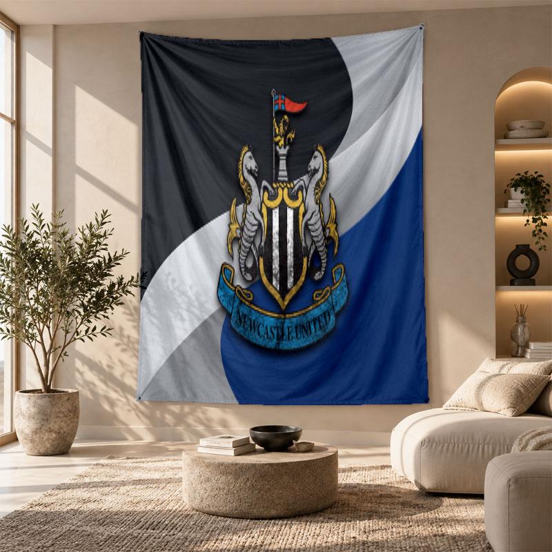 Decorative Tapestry,Newcastle United Football Printed Wall Art, Lightweight Wall Hanging For Bedroom Background