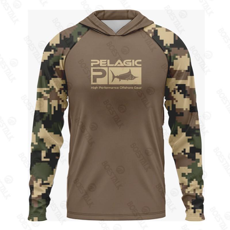 202 Men's Outdoor Hooded Fishing Wear Lightweight Sunscreen UP+50 Icy Silk Long Sleeves Luya