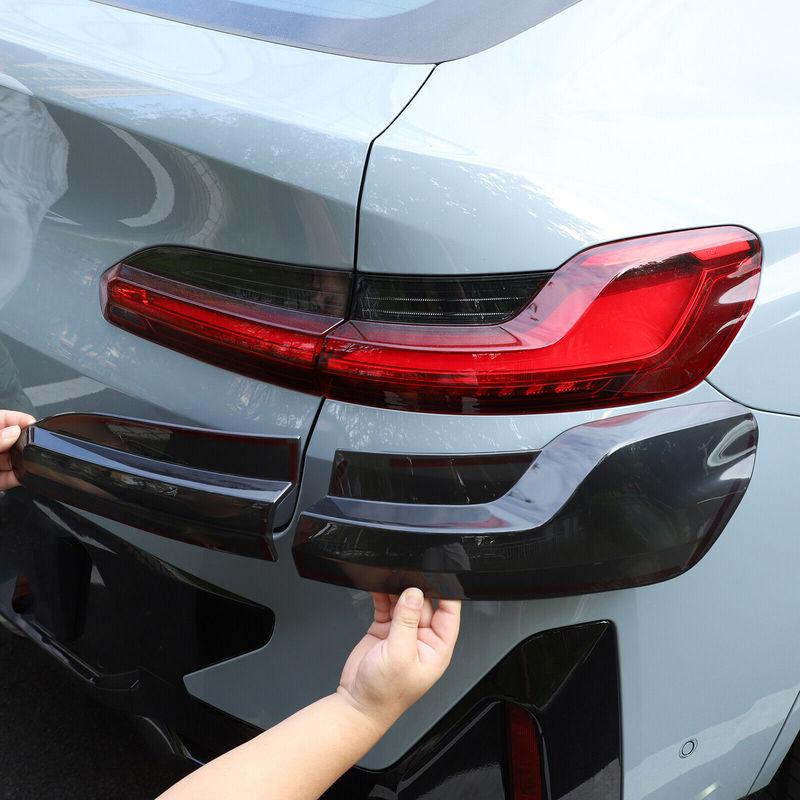 Rear Tail Light Cover Tail Lamp Shell Shade Guard Trim For BMW X4 G02 X4M F98 2019-2025,ABS Black Car Taillight Protective Shell