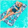New Inflatable Leaf Pillow Floating Bed Adult Water Printed Lounge Chair Floating Bed Single Inflatable Floating Bed