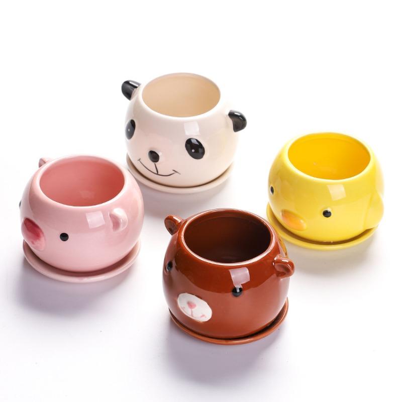 Succulent Cartoon Flowerpot Ceramic Lightweight Breathable Simple Plant Creative Personality Flowerpot